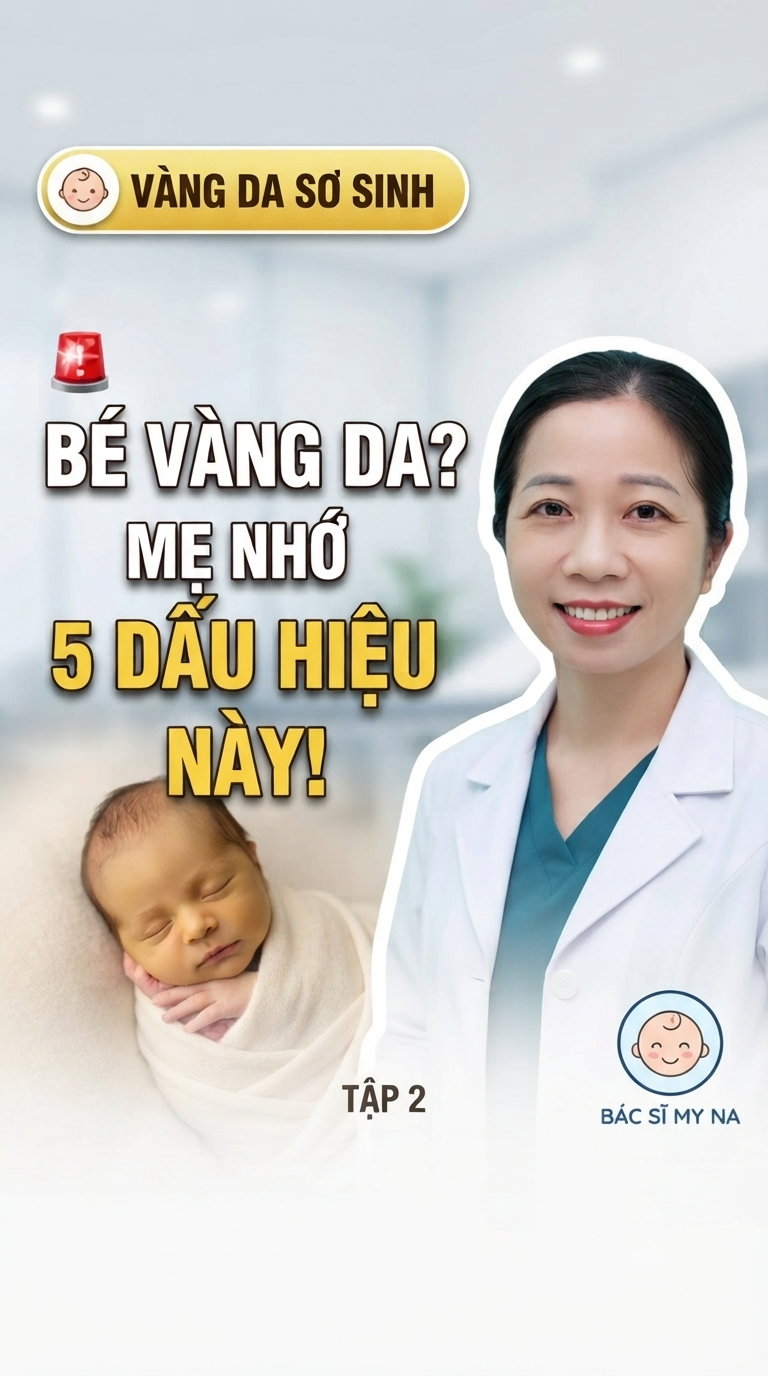 5 DẤU HIỆU VÀNG DA NGUY HIỂM                     🚨 Khi nào mẹ cần đưa bé đi khám ngay?
