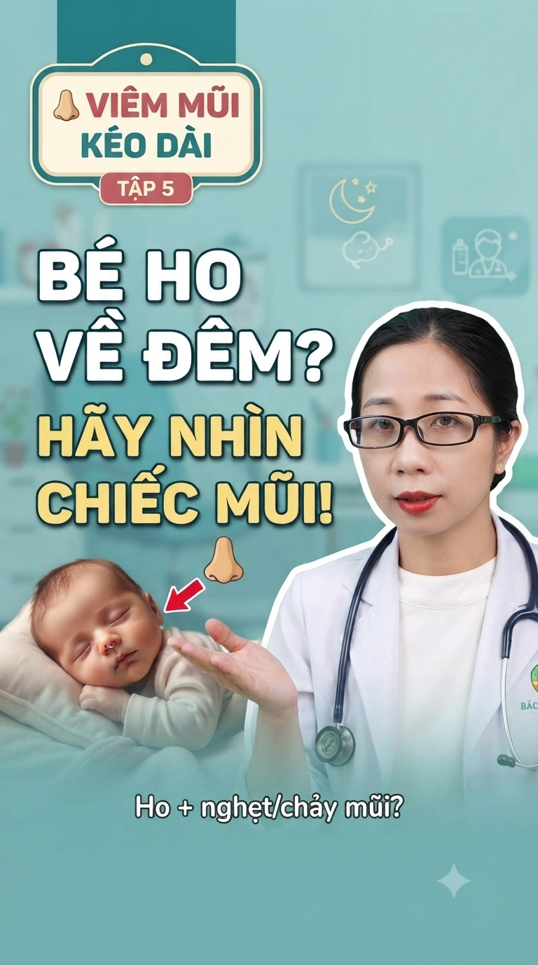 🤧 VIÊM MŨI KÉO DÀI CÓ KHIẾN BÉ HO, KHÒ KHÈ VỀ ĐÊM?
