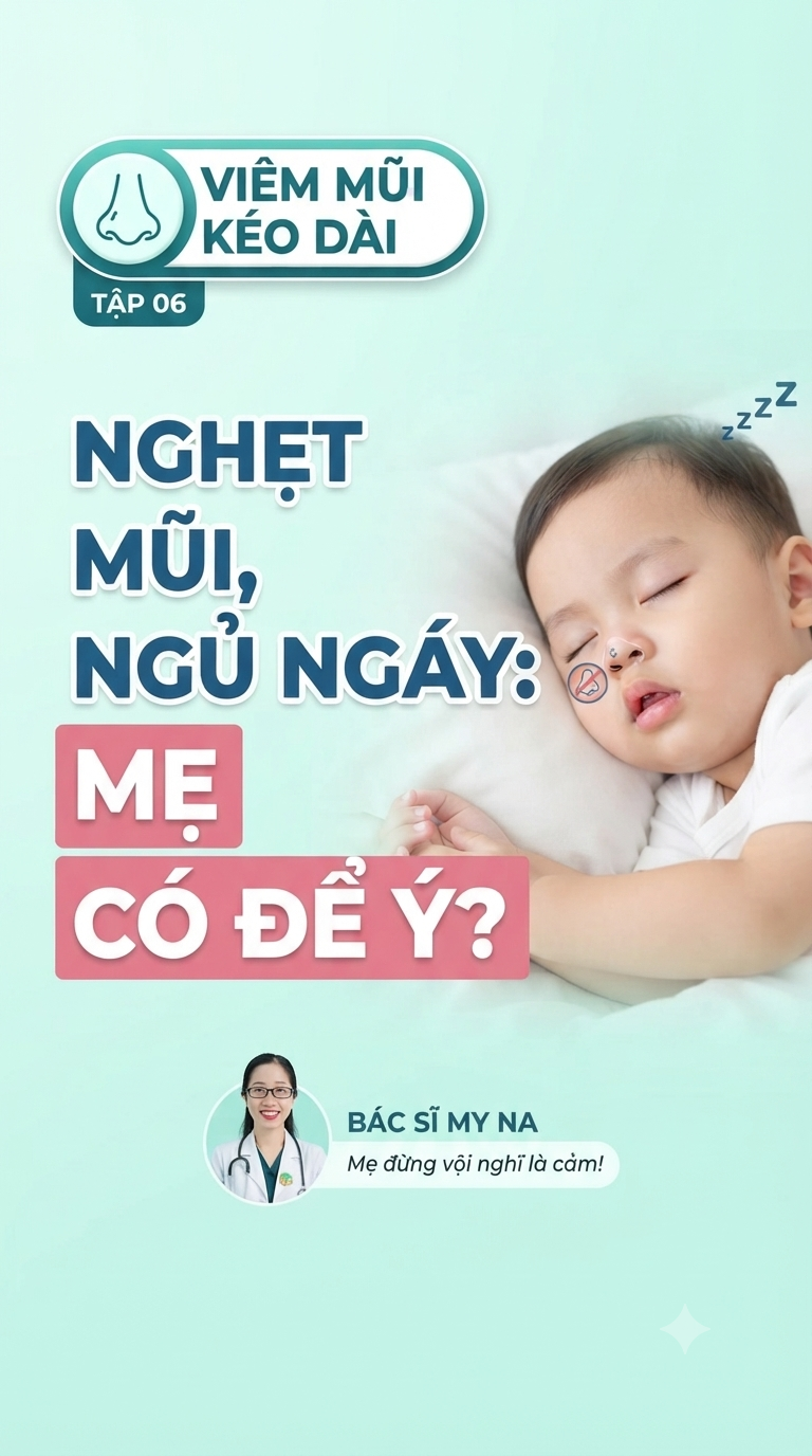 CON NGHẸT MŨI, NGỦ NGÁY, THỞ MIỆNG CÓ PHẢI DO VIÊM MŨI?
