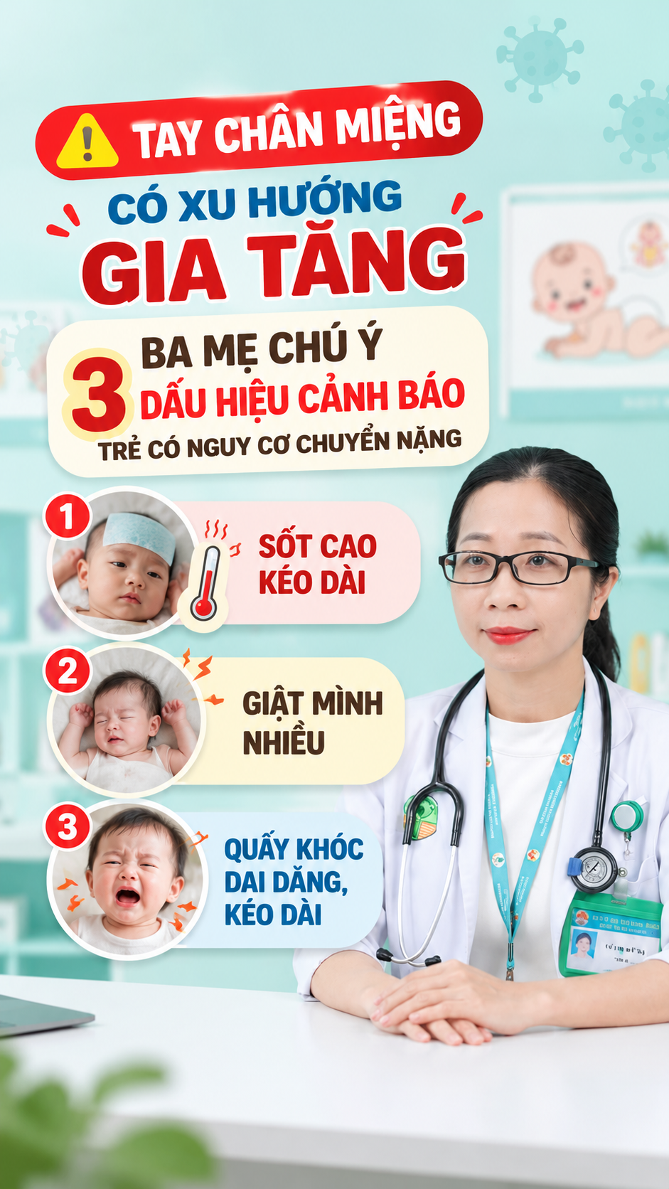⚠️ TAY CHÂN MIỆNG CÓ XU HƯỚNG GIA TĂNG – BA MẸ CHÚ Ý 3 DẤU HIỆU CẢNH BÁO TRẺ CÓ NGUY CƠ CHUYỂN NẶNG