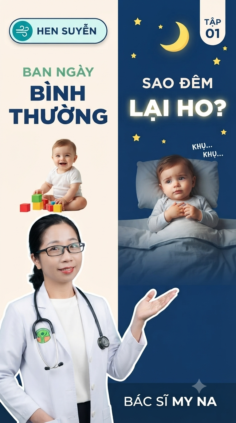 TRẺ HO VỀ ĐÊM, KHÒ KHÈ: CÓ PHẢI HEN SUYỄN?