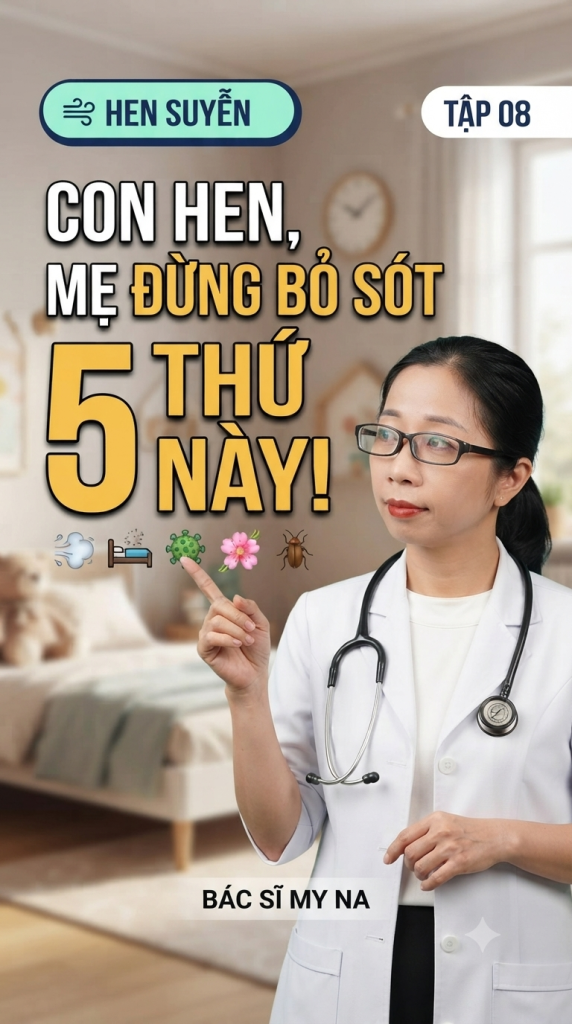 🌿 TRẺ HEN SUYỄN CẦN TRÁNH NHỮNG GÌ TRONG NHÀ?