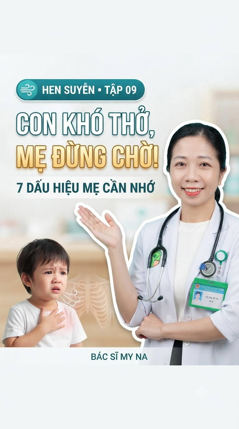 KHI TRẺ KHÓ THỞ, KHÒ KHÈ                               🚨 Dấu hiệu nào cần đưa con đi khám ngay?