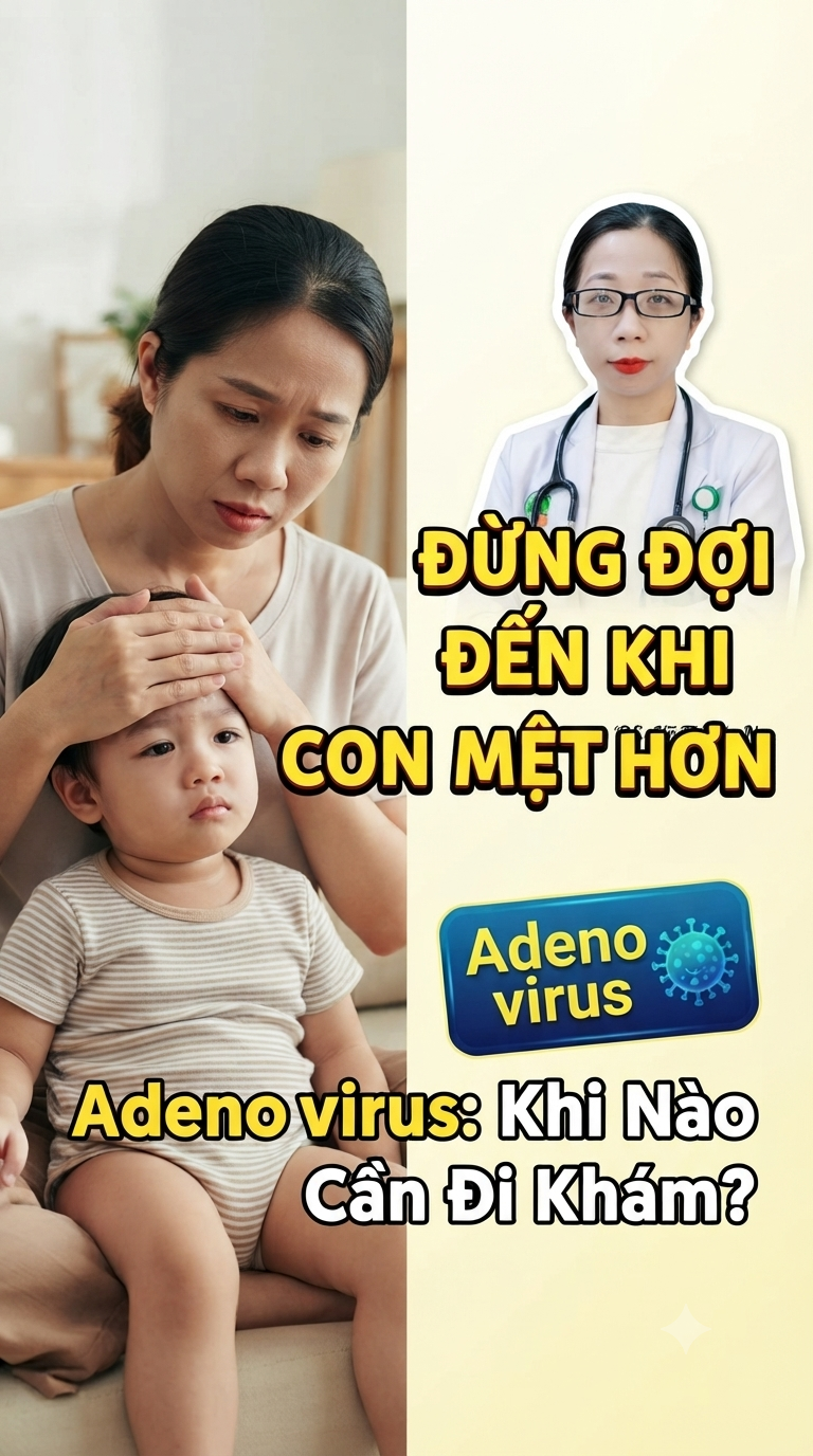 🦠 Bài 5: Khi Nào Cần Đưa Trẻ Đi Khám Ngay Khi Mắc Adenovirus?