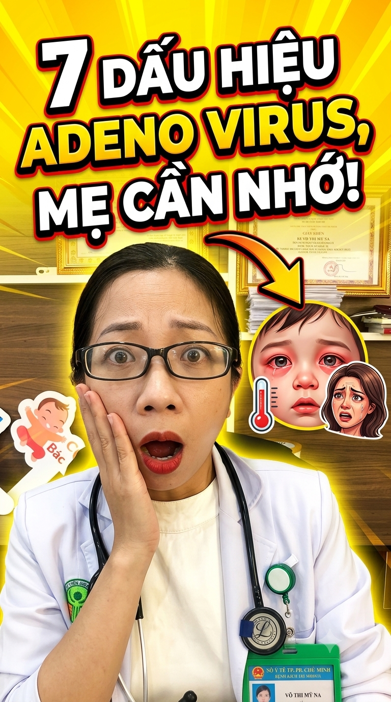 🚨 Bài 2: 7 DẤU HIỆU NHẬN BIẾT SỚM ADENOVIRUS Ở TRẺ