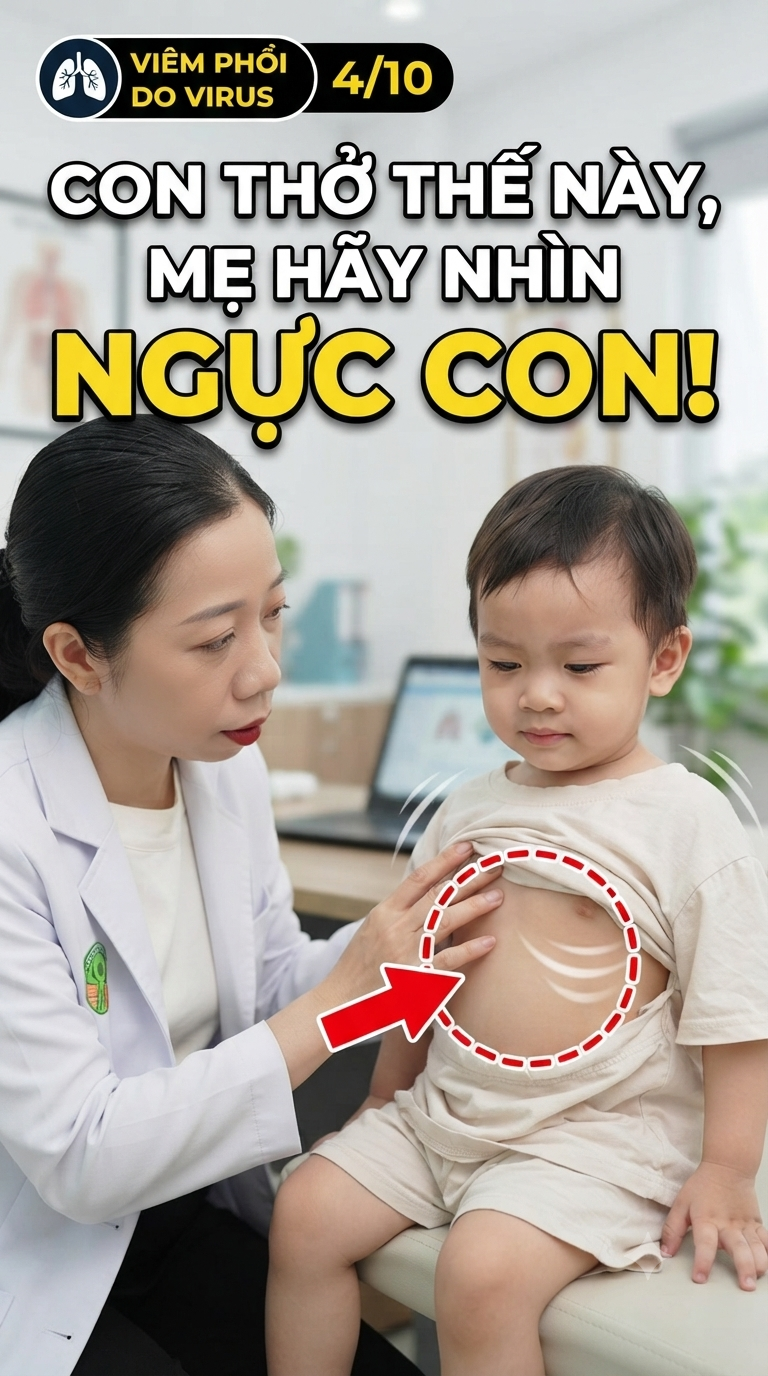 🎯TẬP 4. THỞ NHANH, RÚT LÕM LỒNG NGỰC       🚨 Dấu hiệu phổi của bé đang gặp vấn đề?