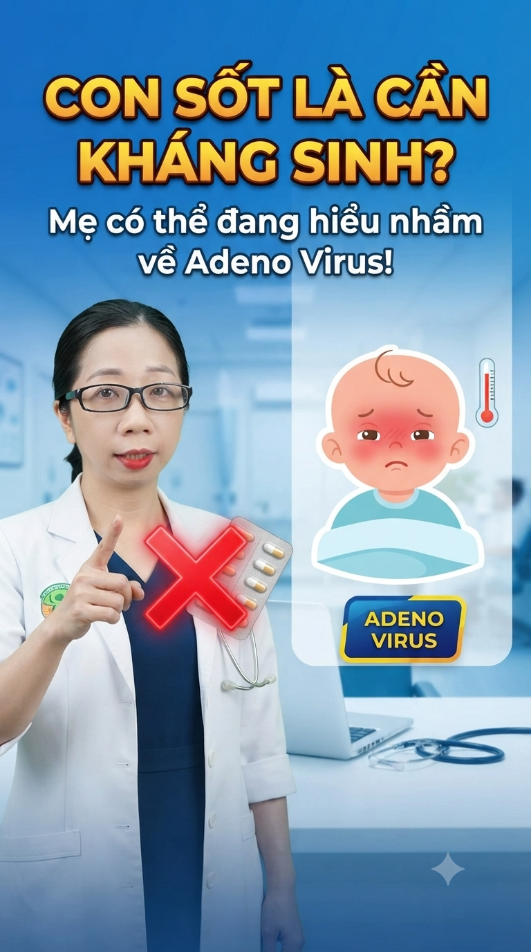 🦠 Bài 6: Trẻ Mắc Adenovirus Có Cần Dùng Kháng Sinh Không?