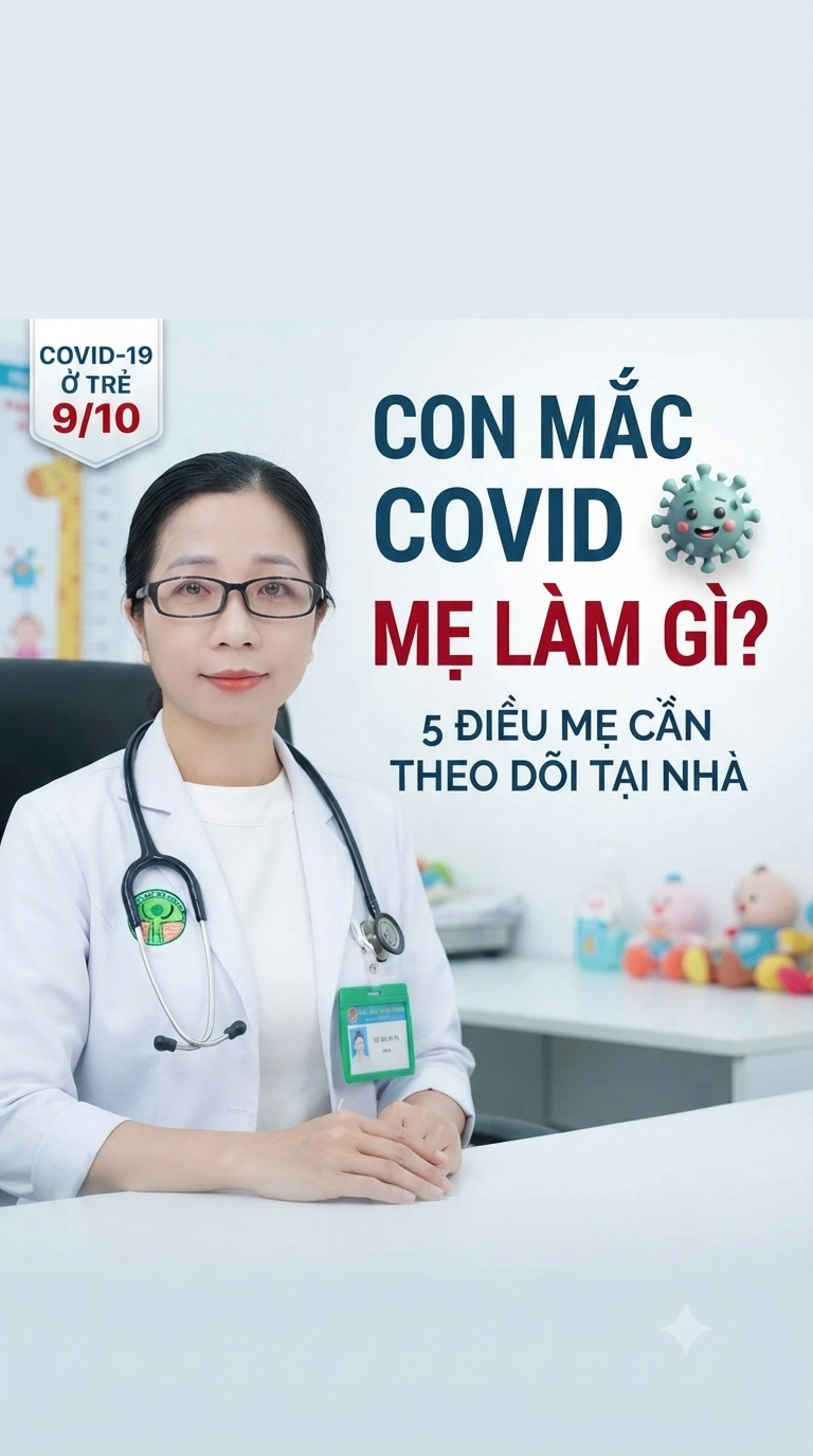 🦠 TẬP 9 — TRẺ MẮC COVID-19: MẸ CHĂM SÓC TẠI NHÀ THẾ NÀO?