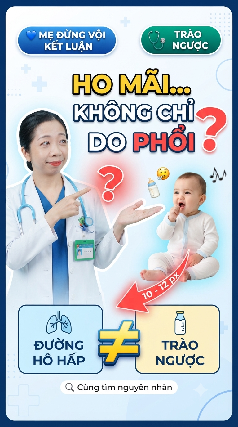 😮‍💨 TRẺ KHÒ KHÈ, HO KÉO DÀI CÓ LIÊN QUAN ĐẾN TRÀO NGƯỢC KHÔNG?