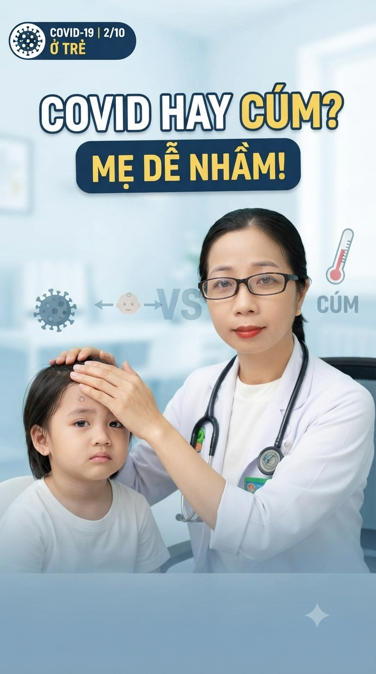 🦠 TẬP 2 — COVID-19 HAY CÚM Ở TRẺ: LÀM SAO PHÂN BIỆT?